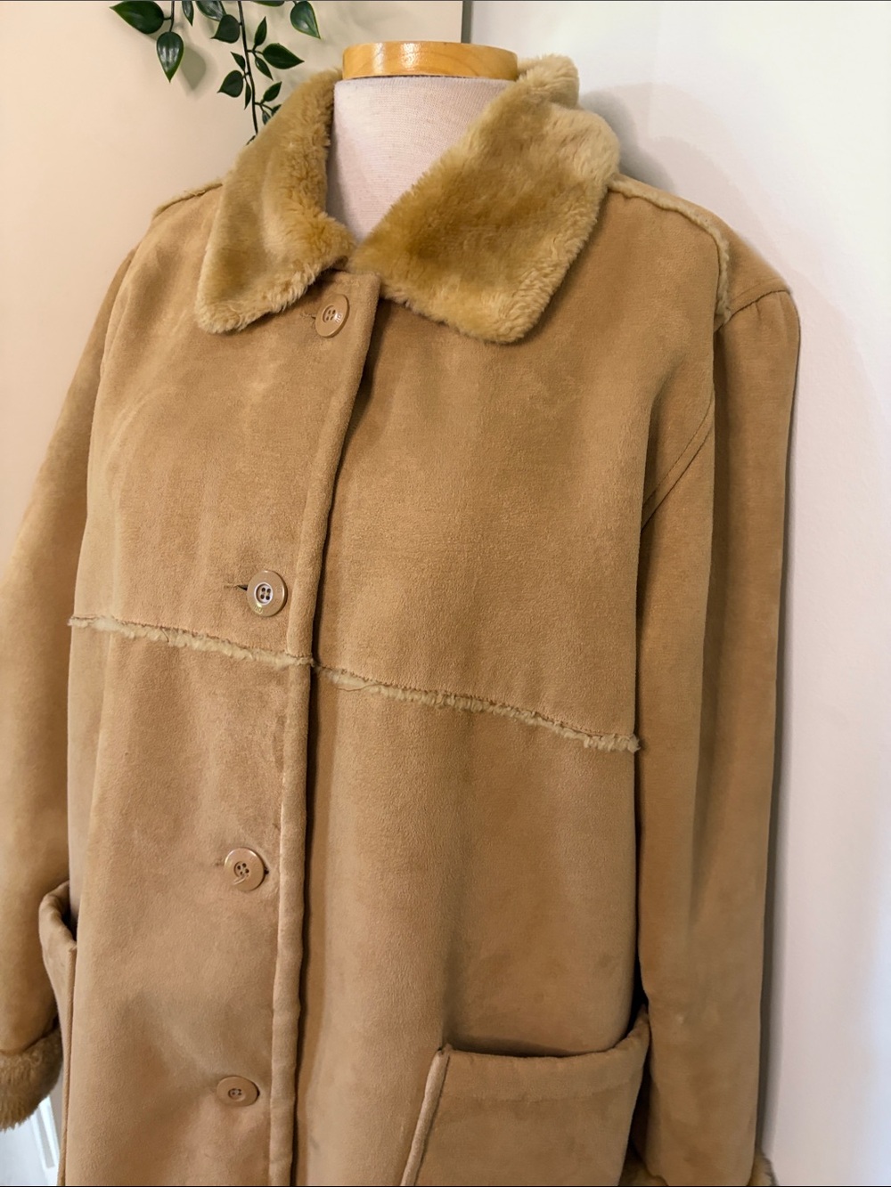 Faux suede teddy bear coat XL - Picture 2 of 9